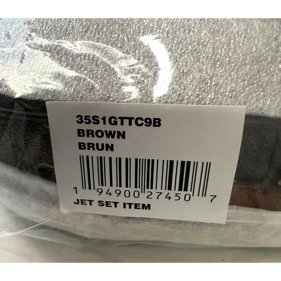 Michael Kors Womens Brown Jet Set Large Logo Crossbody Bag New - Picture 4 of 9